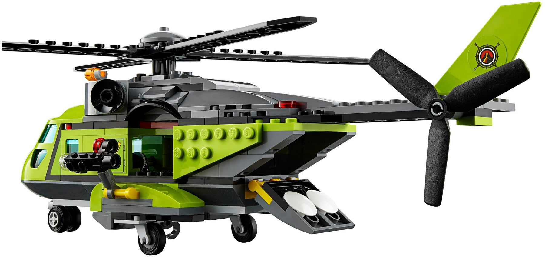 LEGO 60123 Volcano Supply Helicopter with Excavator - SuperSaverAU - view 3