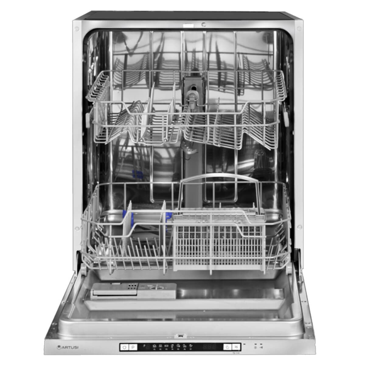 Artusi 60cm Fully Integrated Dishwasher - 12 Place Settings, Auto Door Opening, 7 Programs - ADWFI6031