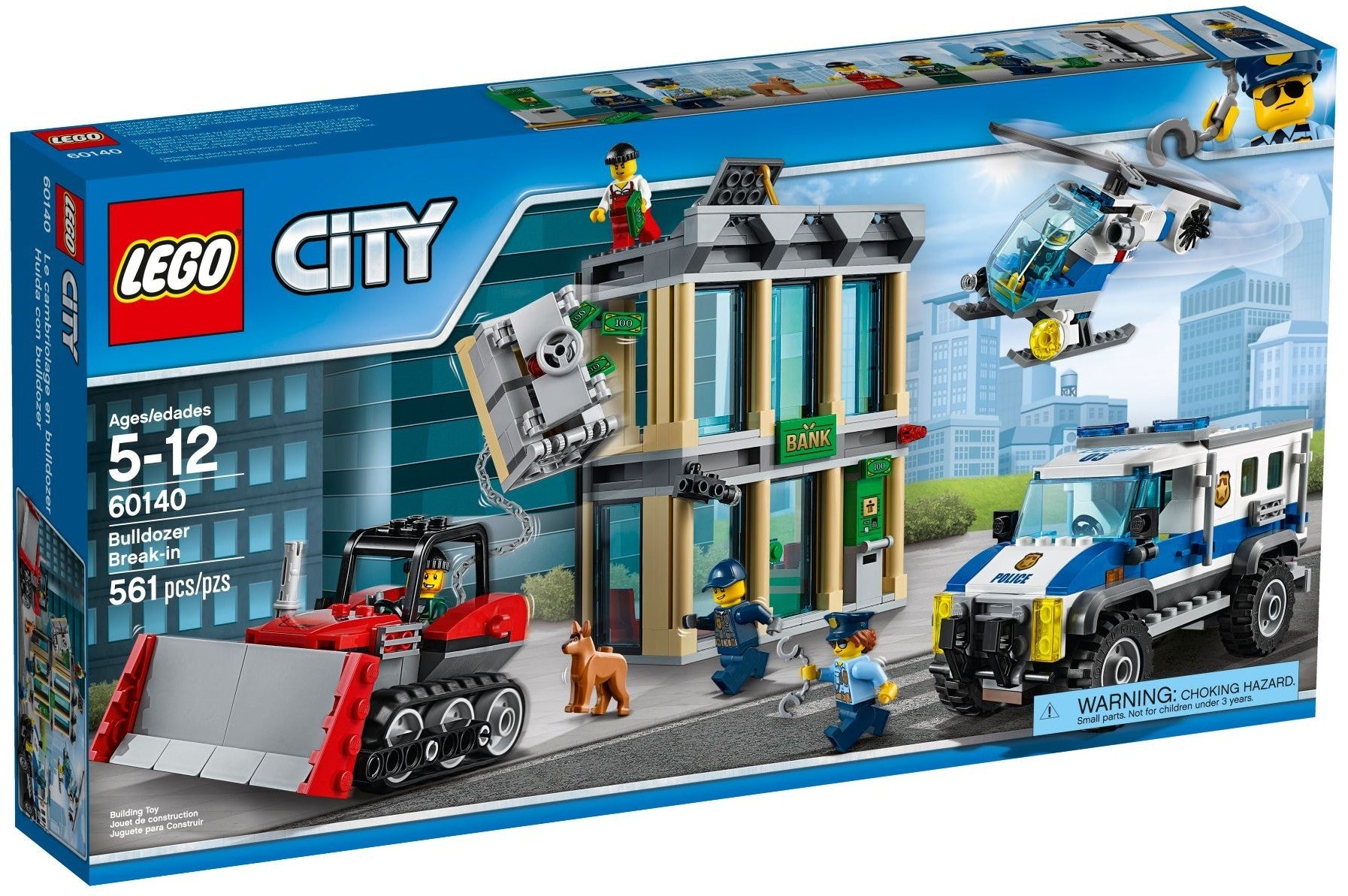 LEGO 60140 Bulldozer Heist: Bank Robbery Police Chase - SuperSaverAU - view 1