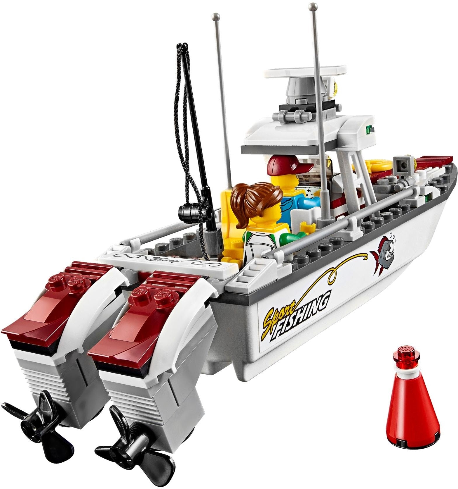 LEGO 60147 Fishing Boat with Minifigures & Shark - SuperSaverAU - view 3