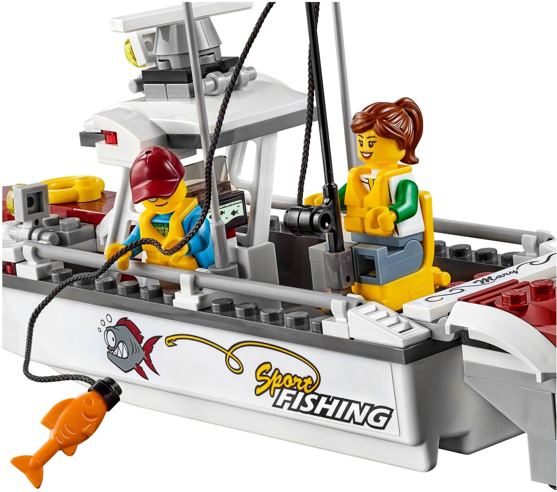 LEGO 60147 Fishing Boat with Minifigures & Shark - SuperSaverAU - view 4