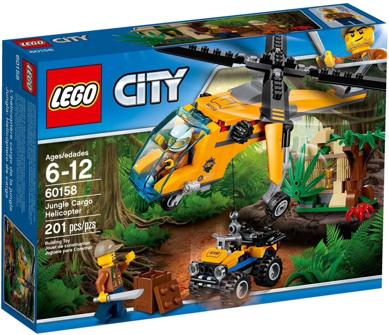 LEGO 60158 Jungle Cargo Helicopter: Temple Explorer with ATV - SuperSaverAU - view 1