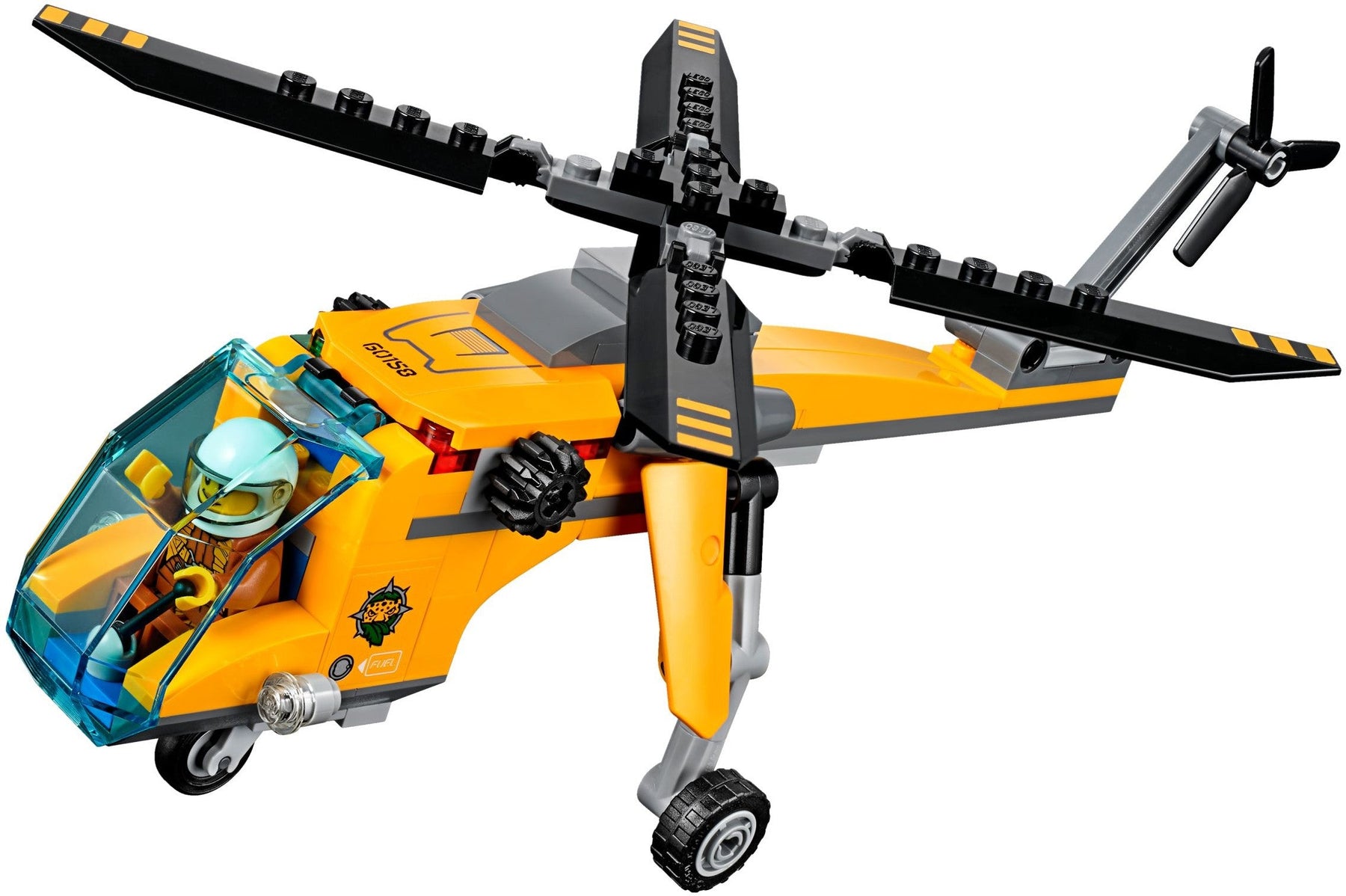 LEGO 60158 Jungle Cargo Helicopter: Temple Explorer with ATV - SuperSaverAU - view 3