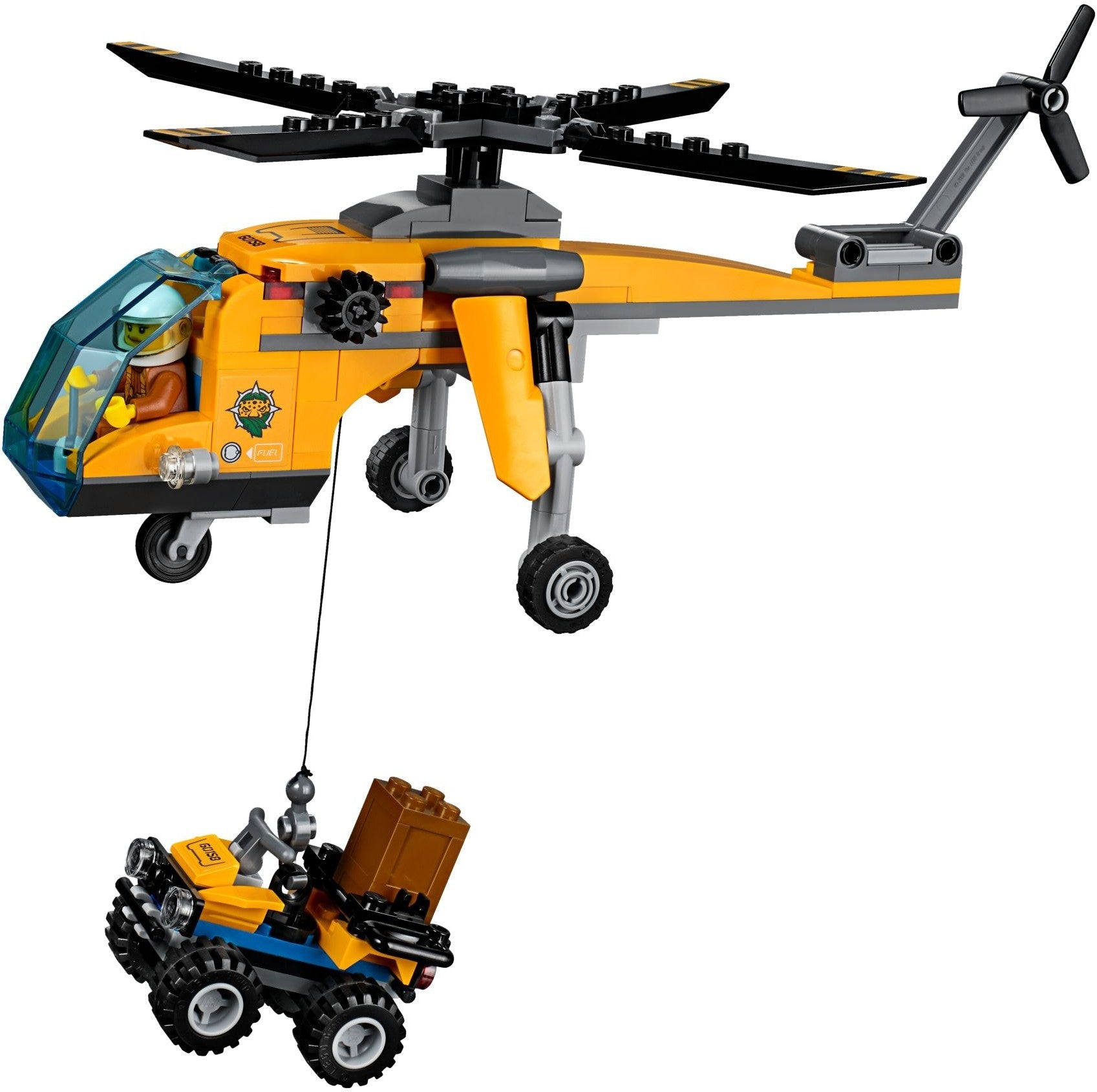 LEGO 60158 Jungle Cargo Helicopter: Temple Explorer with ATV - SuperSaverAU - view 4