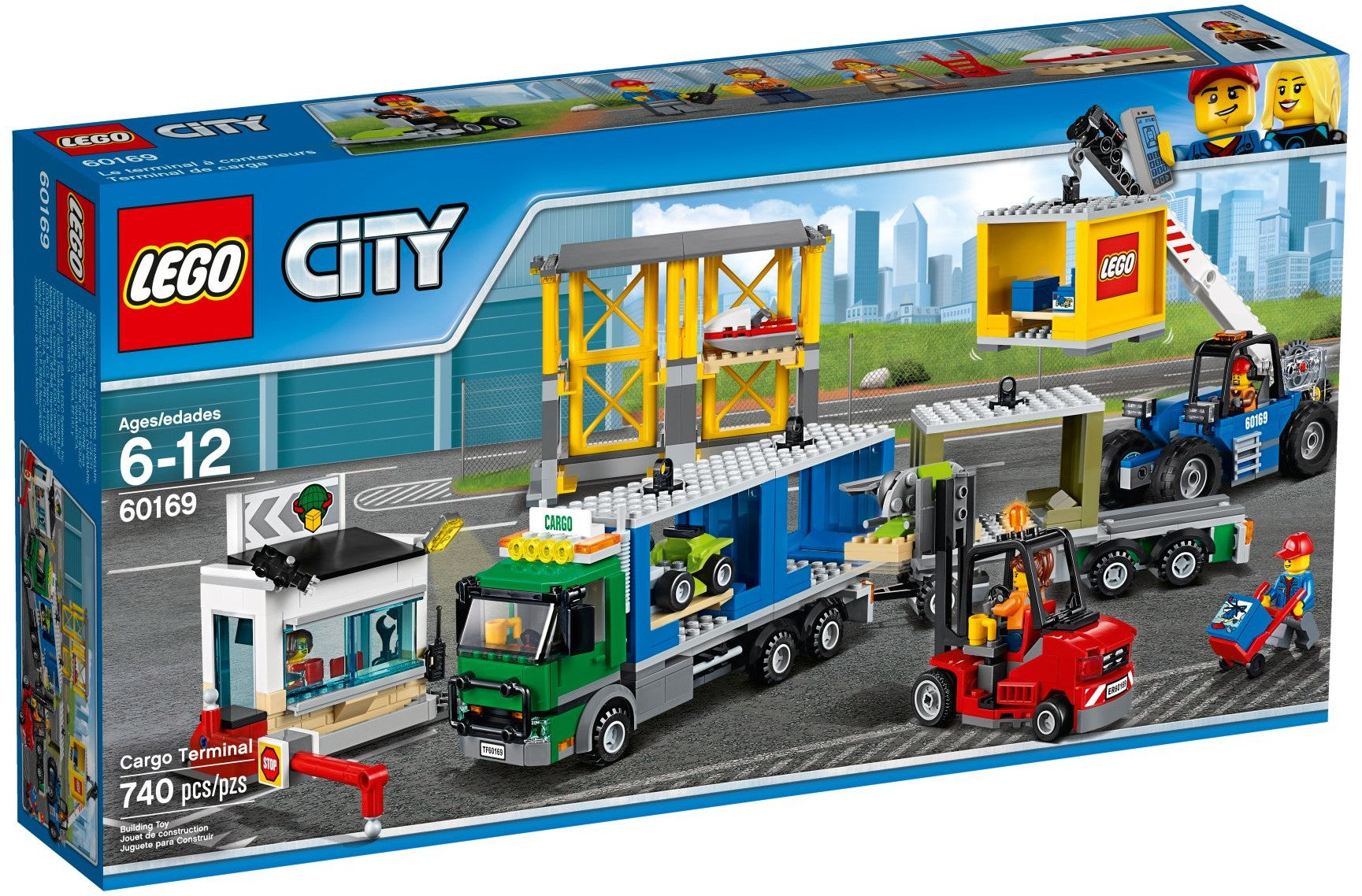 LEGO 60169 Cargo Terminal: Truck, Forklift & Telehandler - SuperSaverAU - view 1