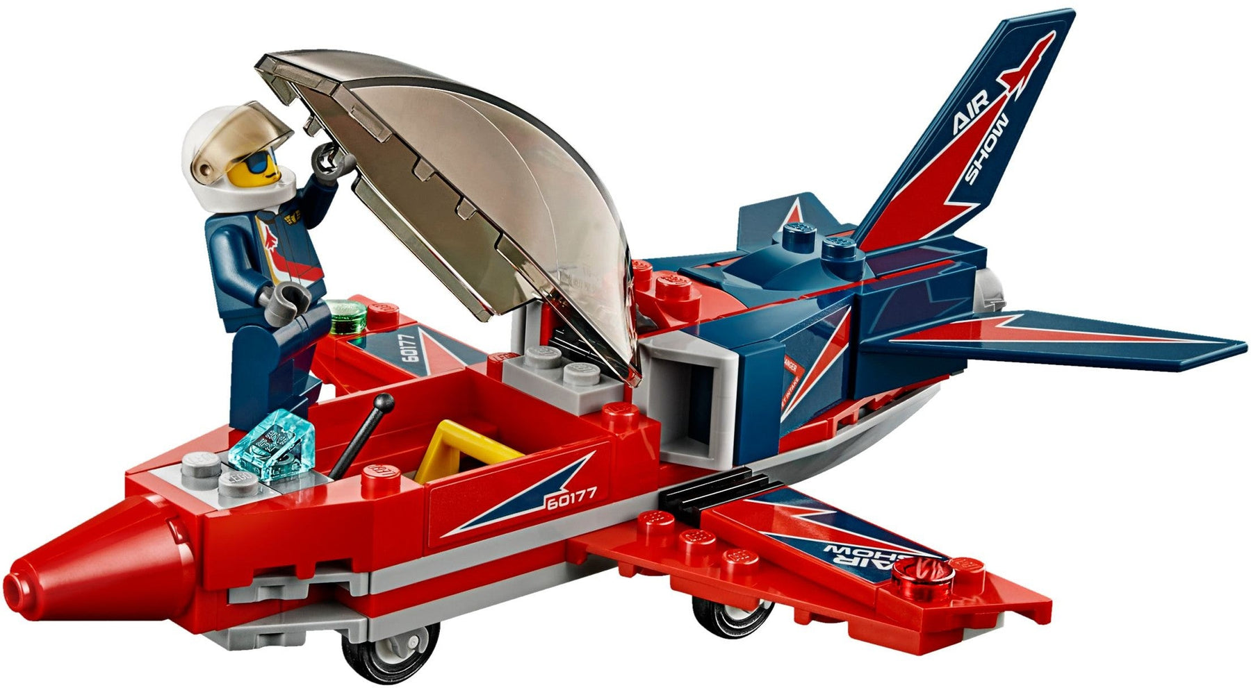 LEGO 60177 Airshow Jet: Pilot Minifigure & Toy Plane Building Set - SuperSaverAU - view 4