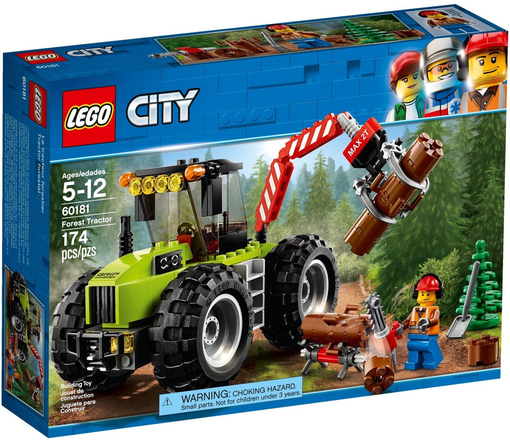 LEGO 60181 Forest Tractor: Log & Move with Grappling Claw! - SuperSaverAU - view 1
