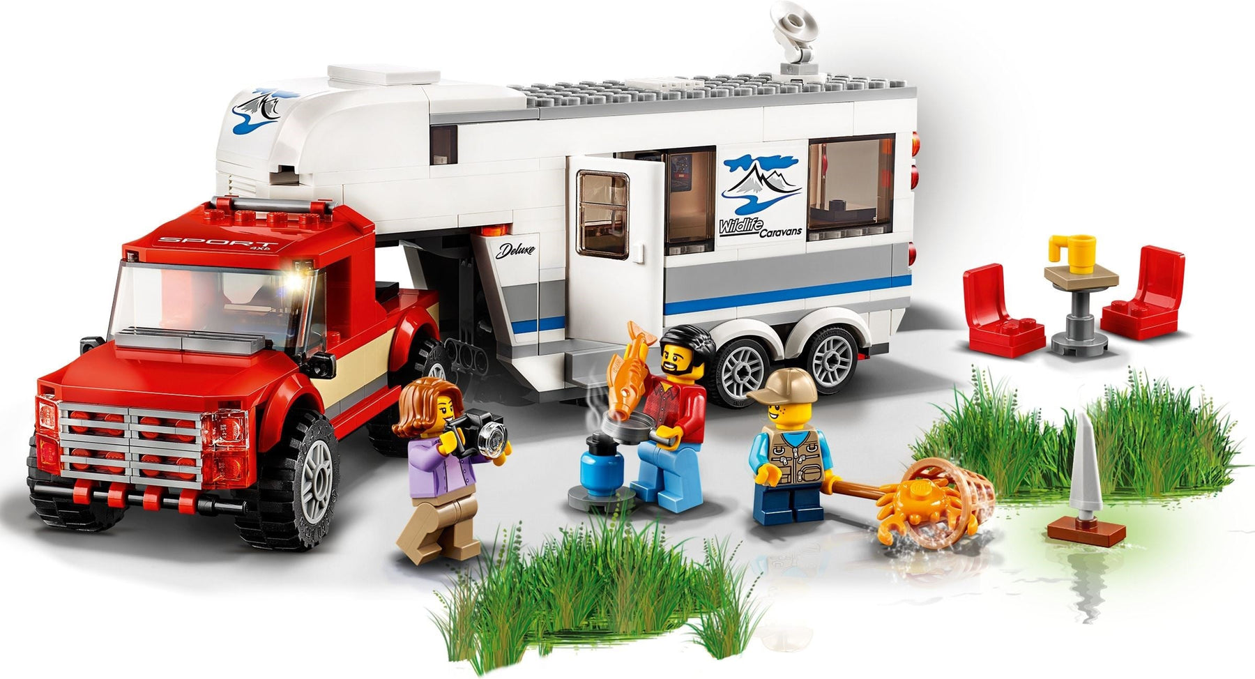 LEGO 60182 Pickup & Caravan Camping Adventure Toy Set - SuperSaverAU - view 7