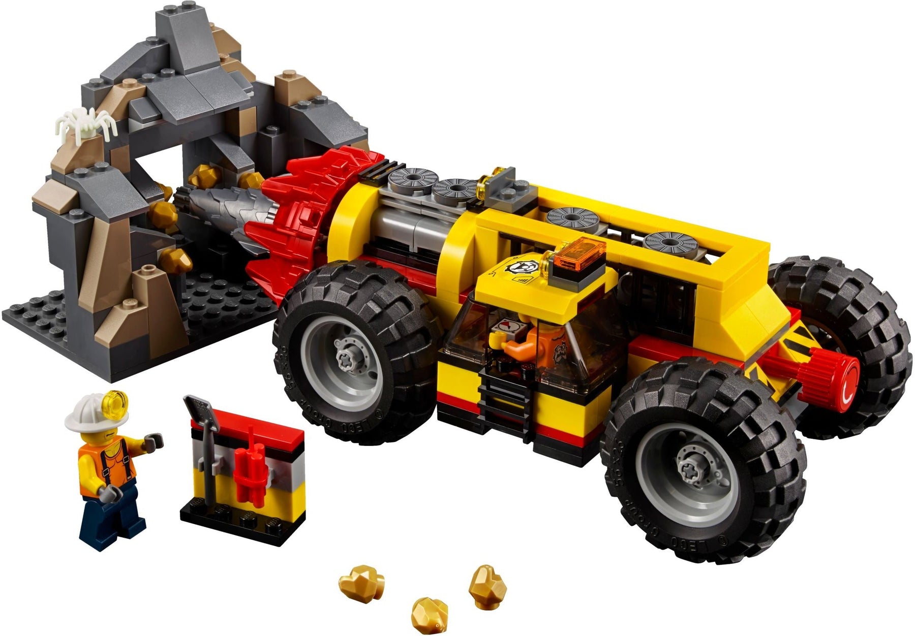 LEGO 60186 Mining Heavy Driller with Geologist & Glow Spider - SuperSaverAU - view 7