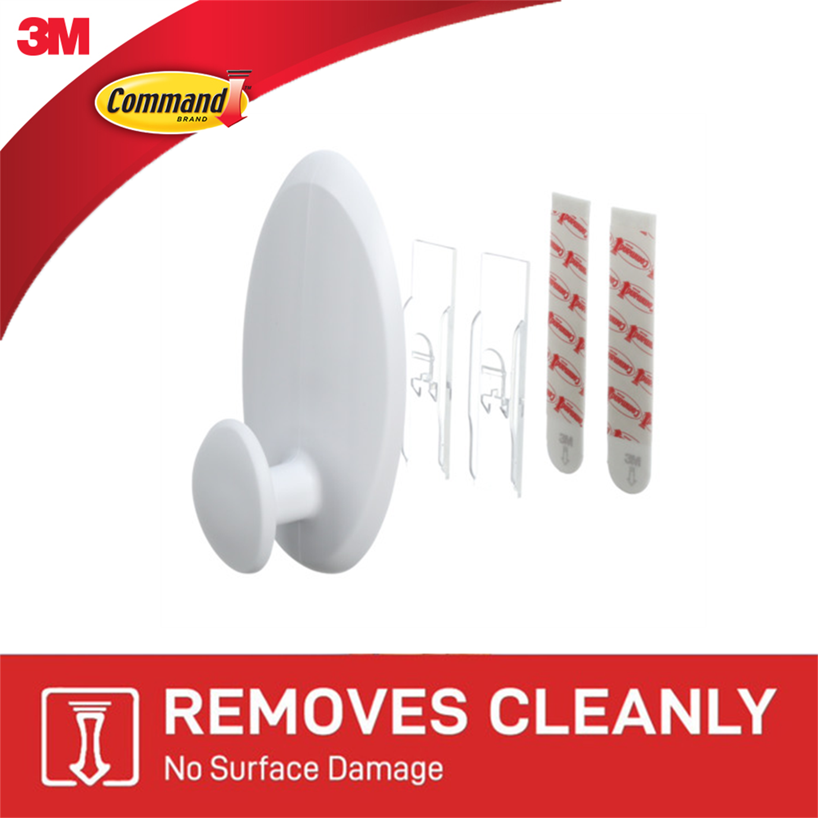 Command White Adhesive Clothes Hanger Damage-Free Self-Adhesive