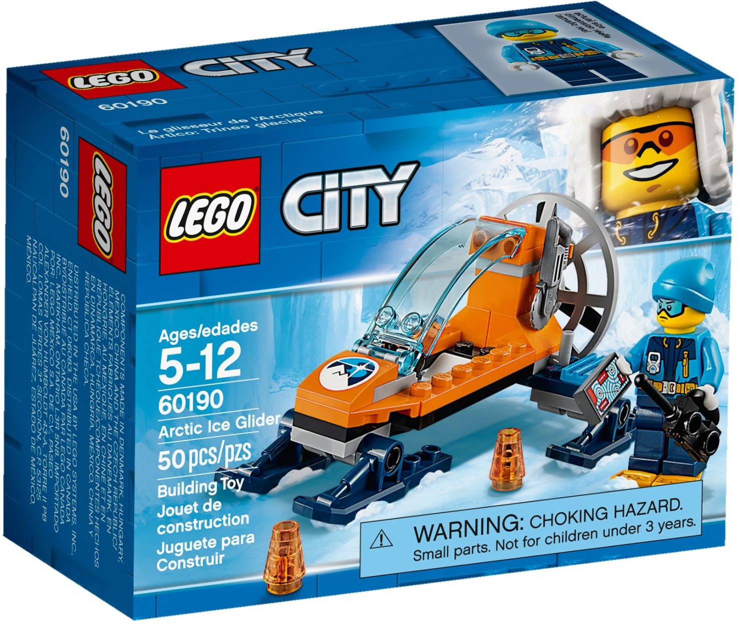 LEGO 60190 Arctic Ice Glider - Arctic Explorer Set with Minifigure - SuperSaverAU - view 1