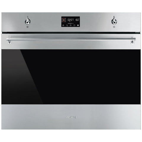 Smeg 70cm Classic Pyrolytic Oven - 77L, 14 Functions, Thermoseal, Stainless Steel - SFPA7302TX