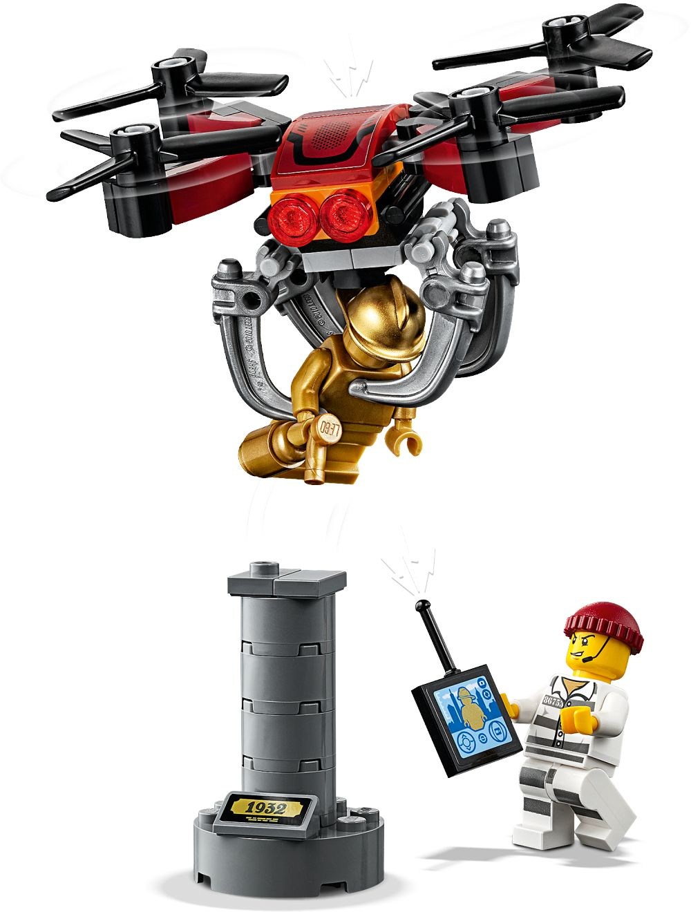 LEGO 60207 Sky Police Drone Chase Helicopter Playset - SuperSaverAU - view 5