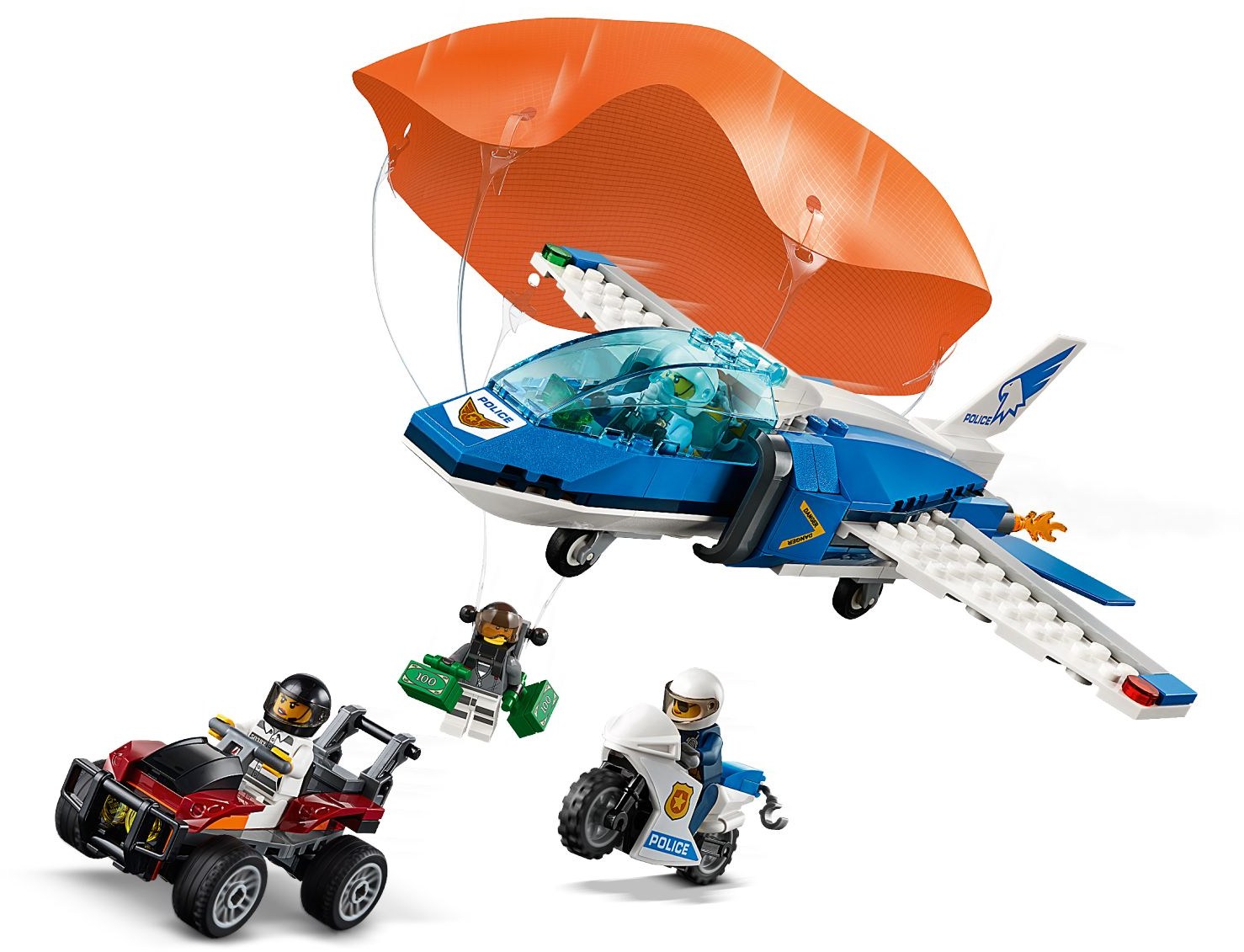 LEGO 60208 Sky Police Parachute Arrest Set - SuperSaverAU - view 2