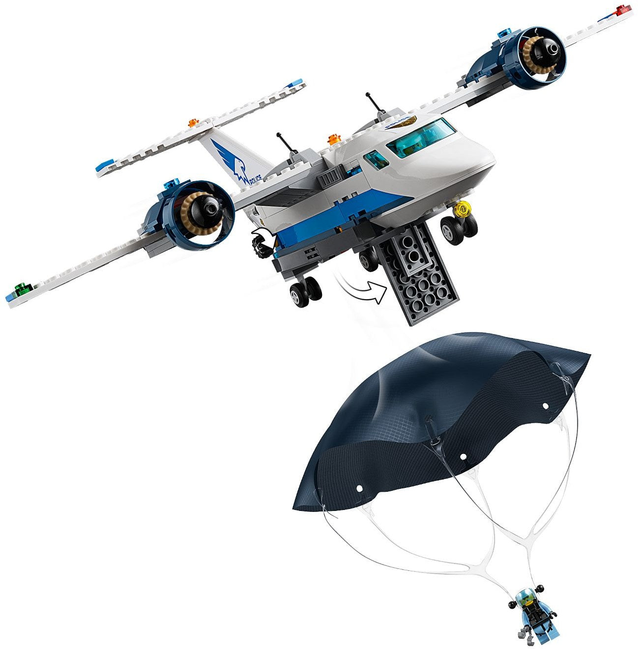 LEGO 60210 Sky Police Air Base - Jetpack, Plane & Jail - SuperSaverAU - view 3