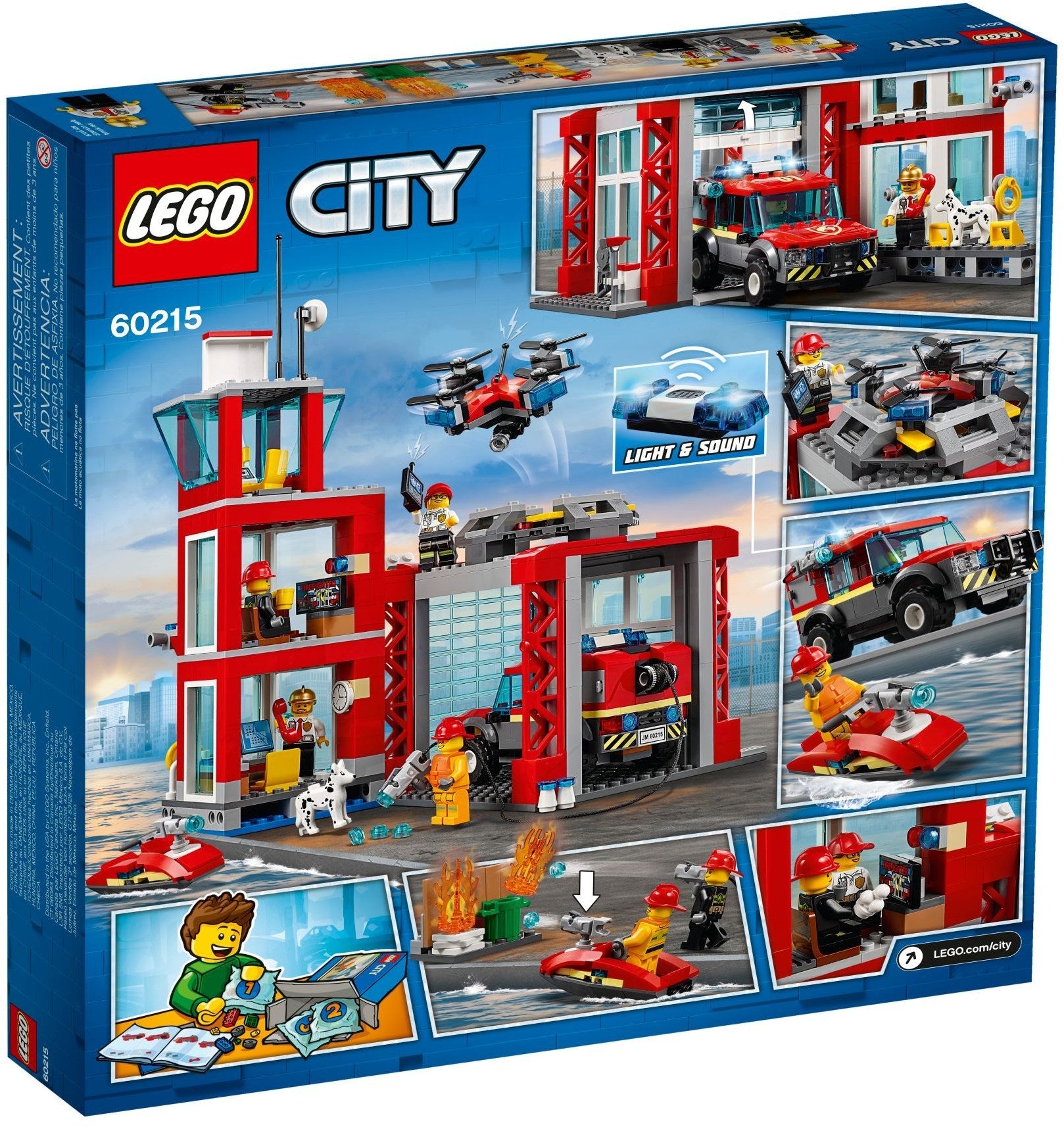 LEGO 60215 Fire Station: Fire Rescue Building Set with Truck & Drone - SuperSaverAU - view 4