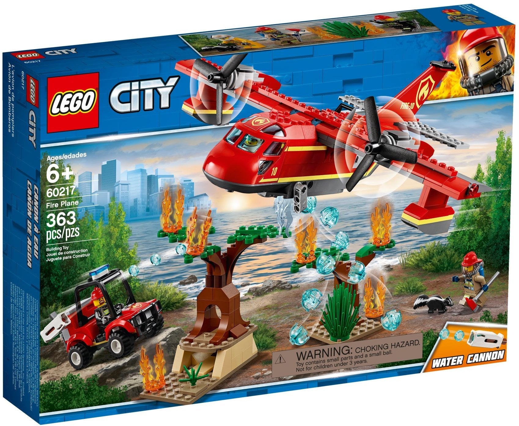 LEGO 60217 Fire Plane Rescue Set with Fire Buggy & Skunk - SuperSaverAU - view 1
