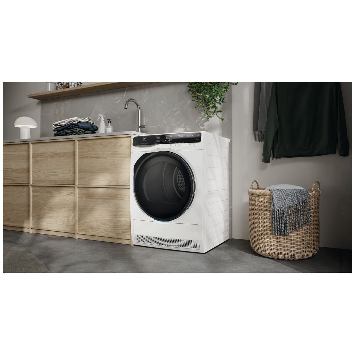 Electrolux 700 Series 8kg Heat Pump Dryer - 10 Star Rating, Stainless Steel Drum, SensiCare - EDH812R7WC