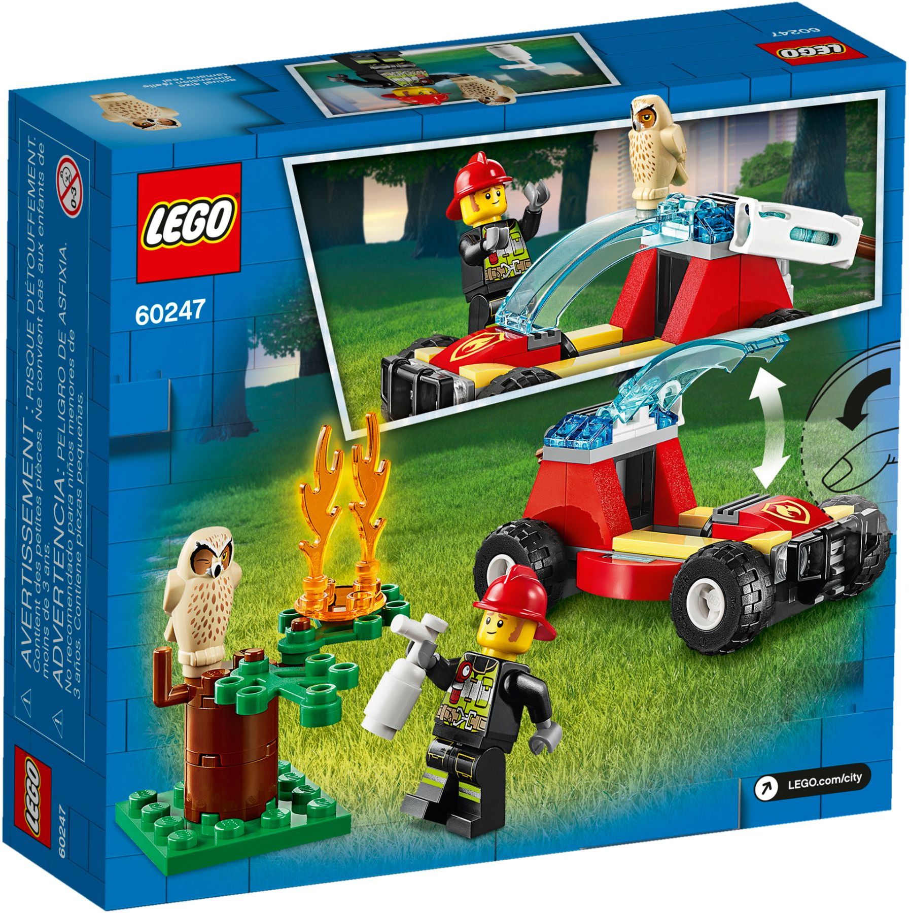 LEGO 60247 Forest Fire Rescue: Firefighter Buggy & Owl Save - SuperSaverAU - view 4