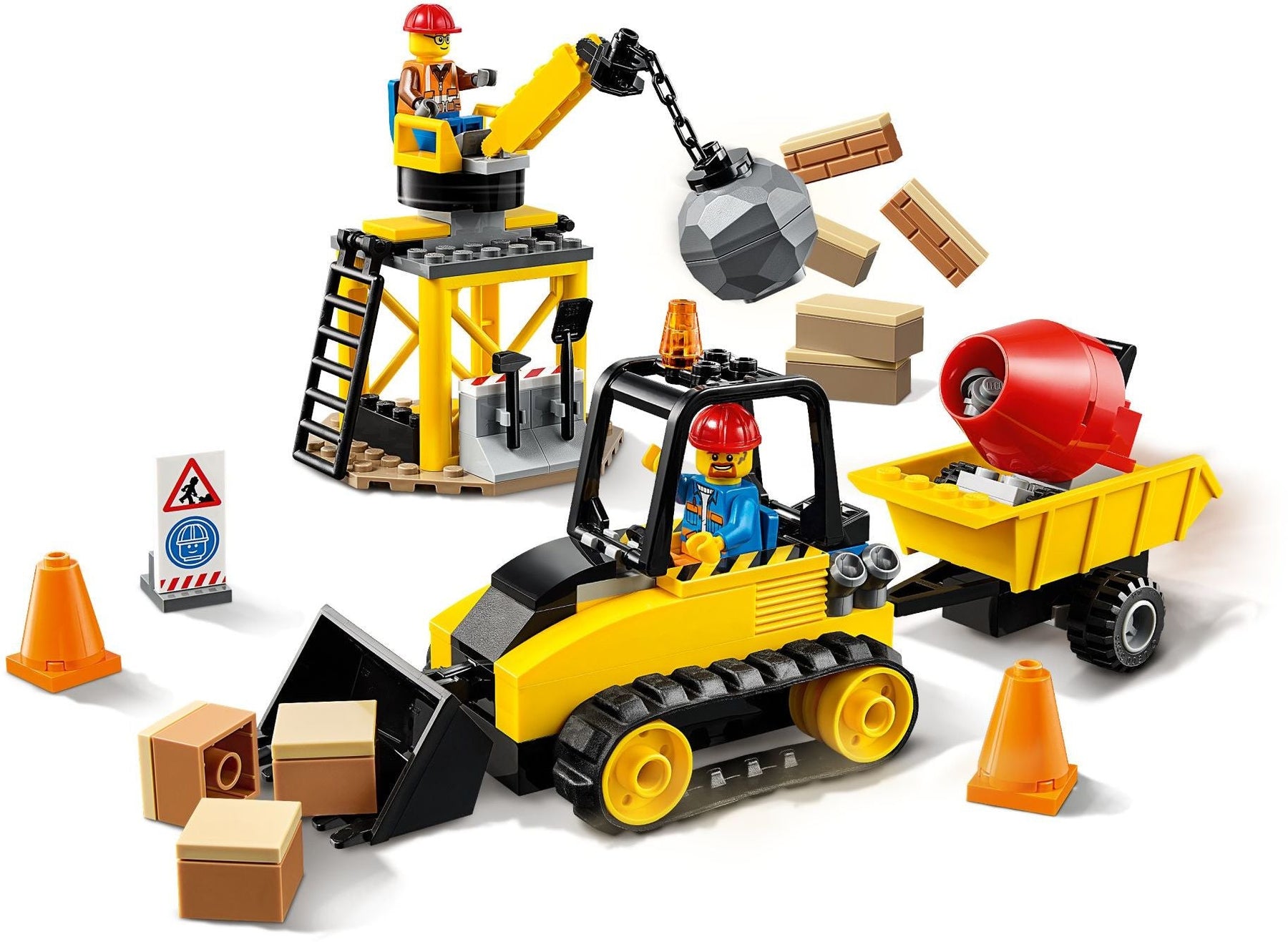 Lego City Town 60252 CONSTRUCTION BULLDOZER Trailer wrecking Ball - SuperSaverAU - view 2