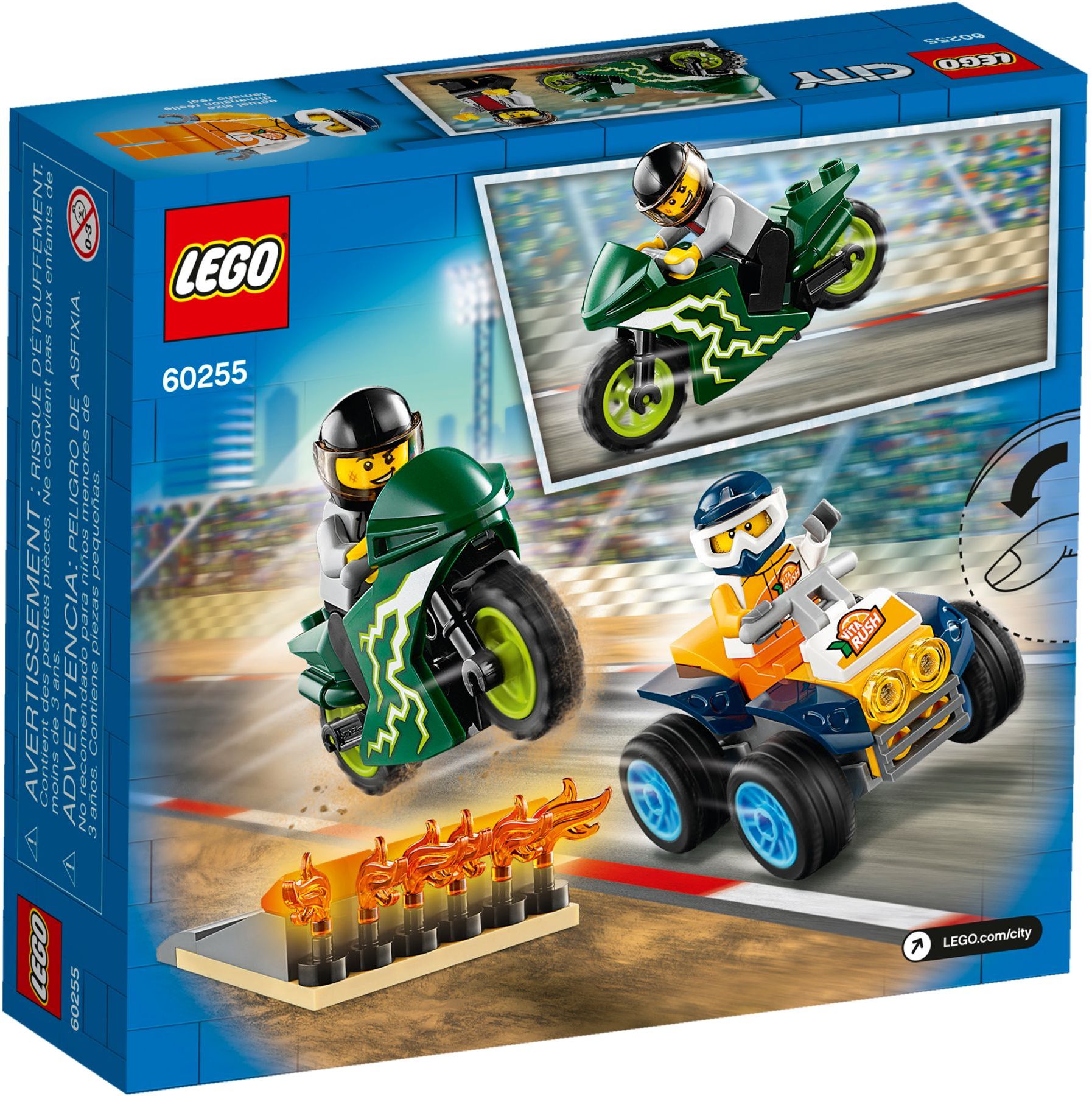 LEGO 60255 Stunt Team ATV & Motorcycle Toy Set - SuperSaverAU - view 4