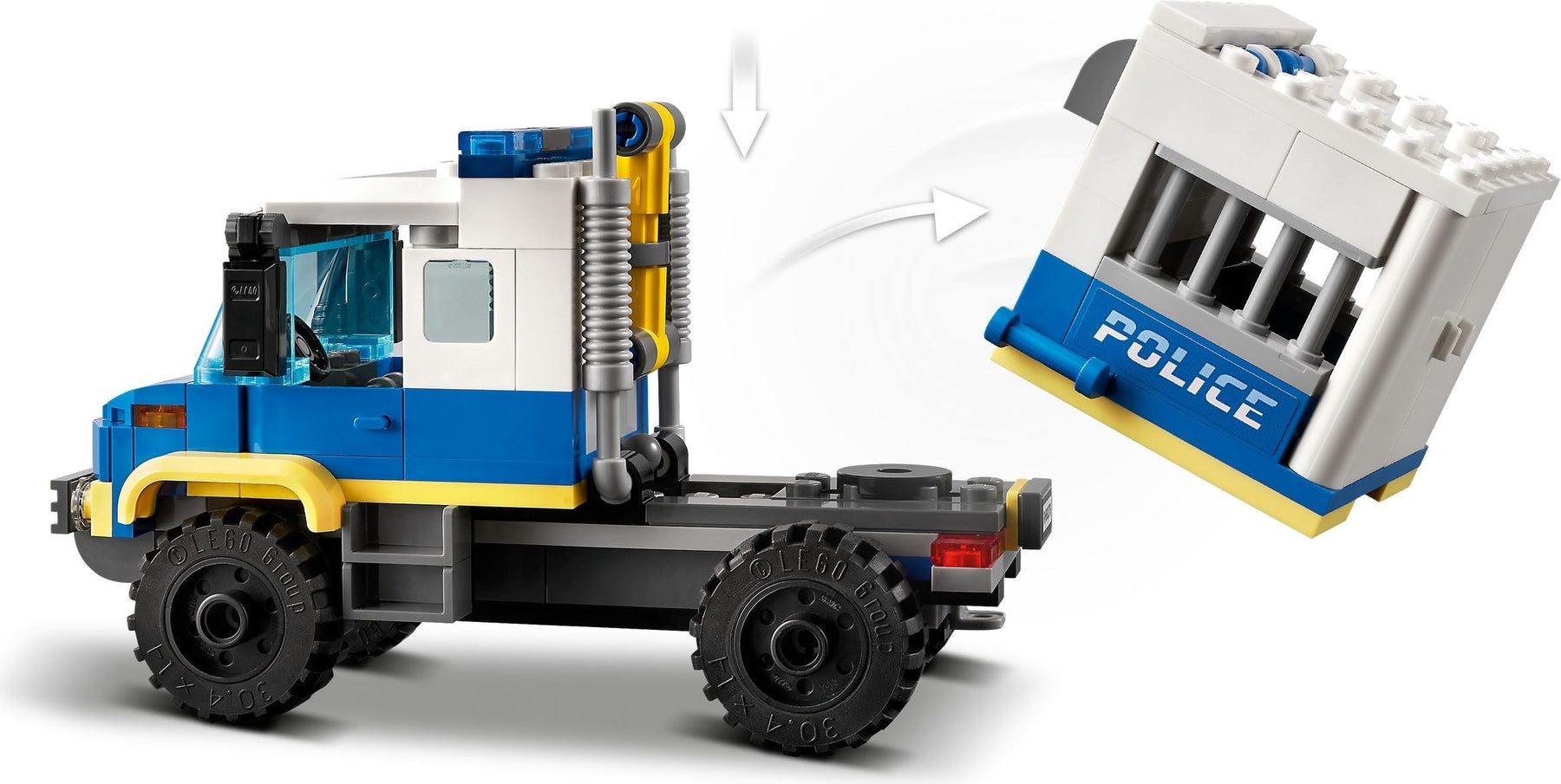 LEGO 60276 Police Prisoner Transport Truck - City Police Chase Toy - SuperSaverAU - view 3