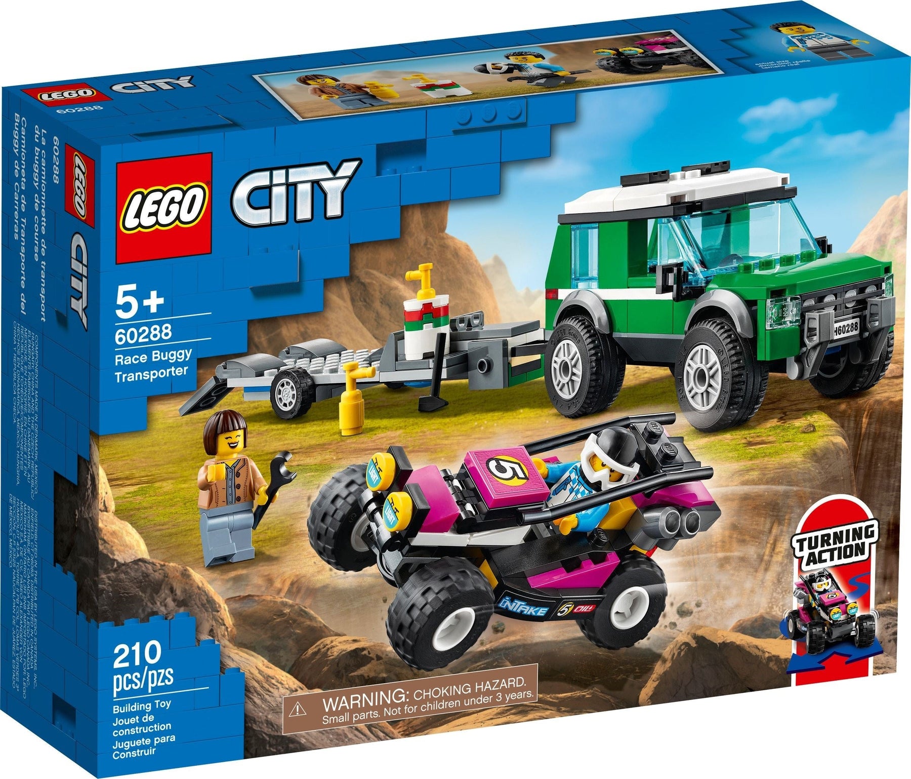 LEGO 60288 Race Buggy Transporter Toy Car Playset - SuperSaverAU - view 1