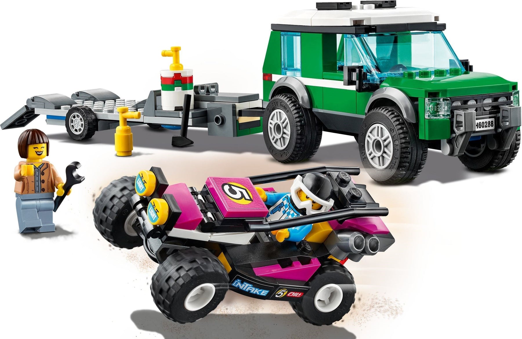 LEGO 60288 Race Buggy Transporter Toy Car Playset - SuperSaverAU - view 2