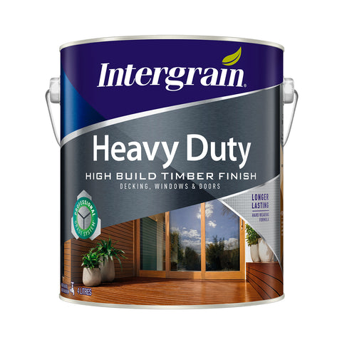 Intergrain Heavy Duty Timber Finish 4L - Brown Water Based, UV Resistant & Waterproof Exterior Decking Finish