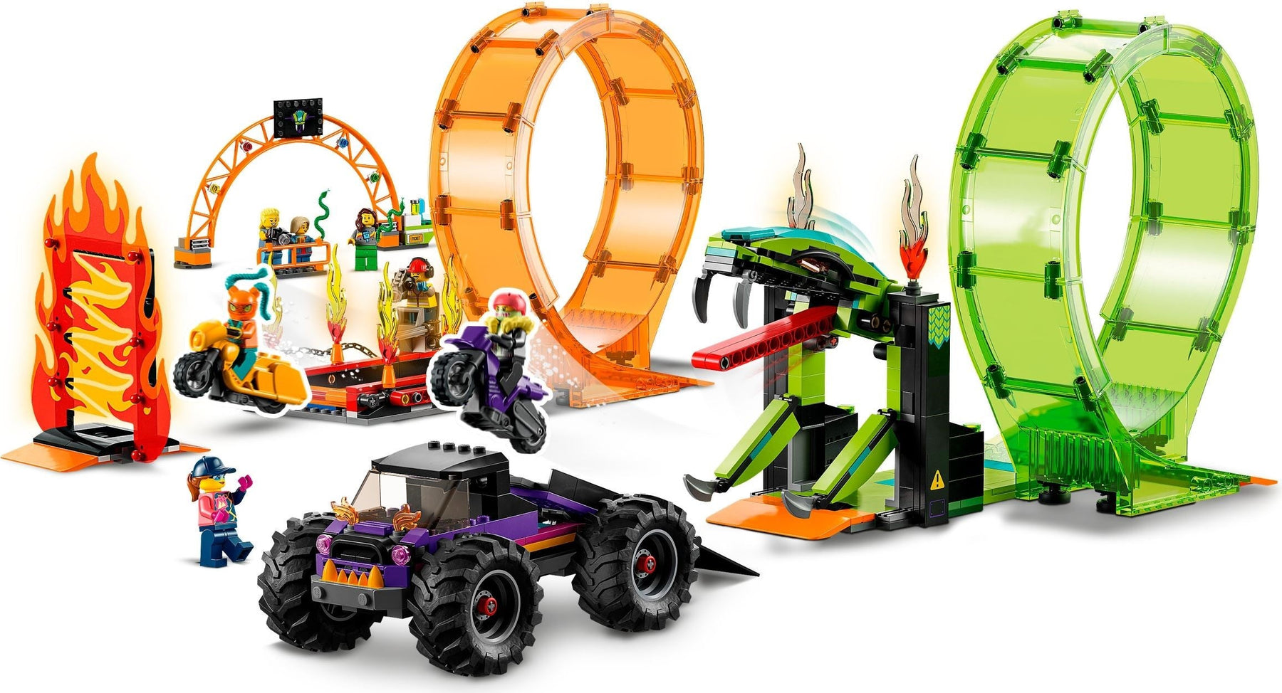 LEGO CITY STUNTZ Double Loop Stunt Arena Monster Truck Set (60339) - SuperSaverAU - view 2