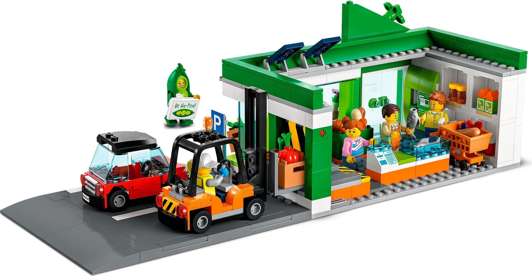 LEGO 60347 City Grocery Store Playset with EV & Forklift - SuperSaverAU - view 2