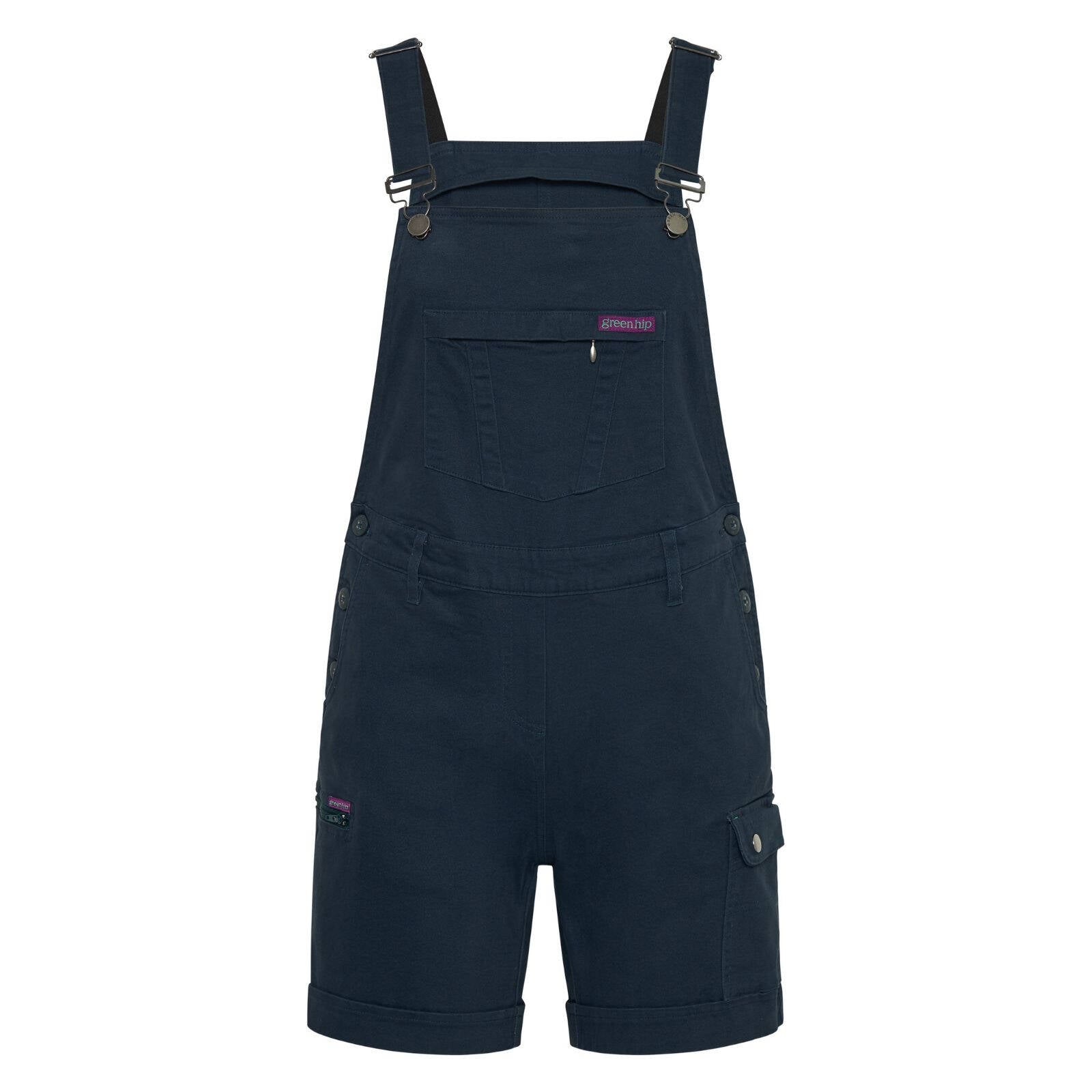 Green Hip All Women Gardener Shortalls Green Size 14 Women's Cotton