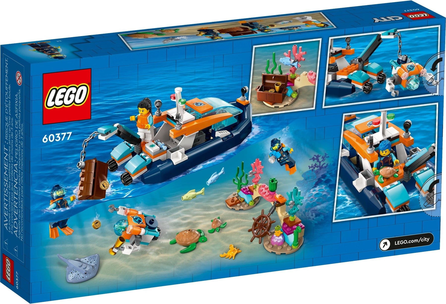 LEGO 60377 Explorer Diving Boat – Ocean Adventure Playset - SuperSaverAU - view 6