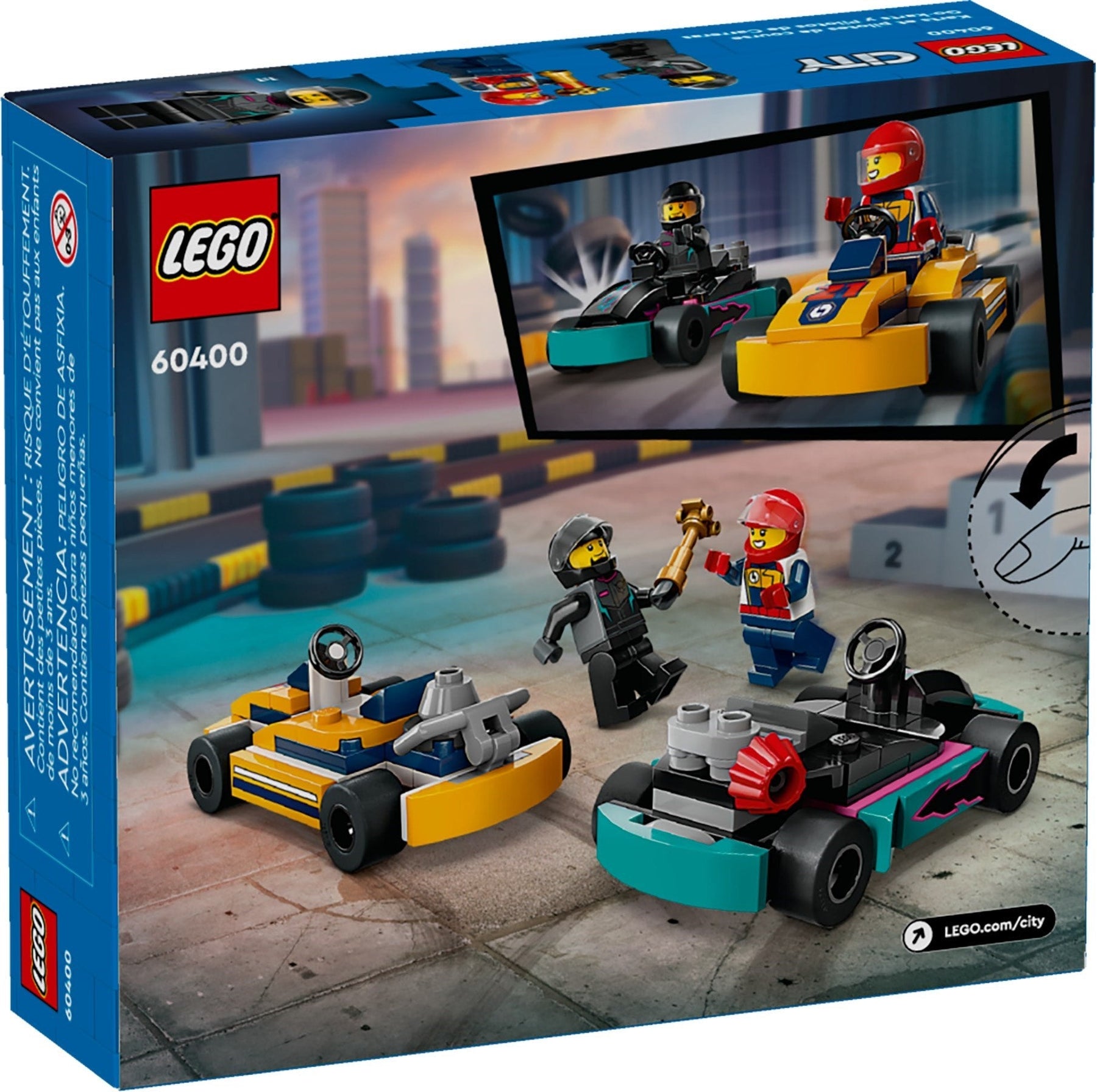 LEGO City Go-Karts and Race Drivers 60400 - SuperSaverAU - view 4