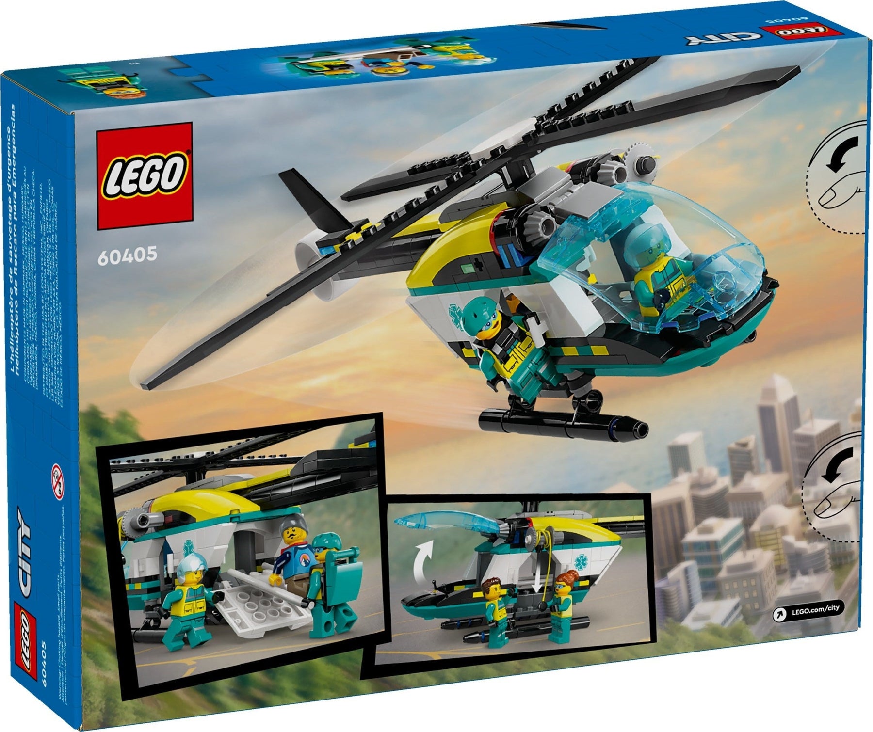 LEGO City 60405 Emergency Rescue Helicopter Toy - SuperSaverAU - view 6