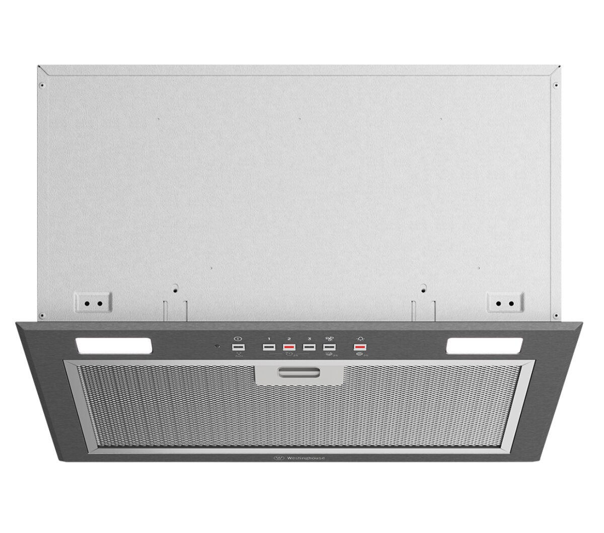 Westinghouse 52cm integrated undermount rangehood - dark stainless steel, Hob2Hood, LED lighting - WRI525BC