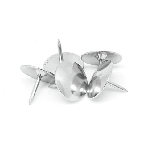 Pinnacle Nickel Plated Pan Head Upholstery Nails - 50 Pack