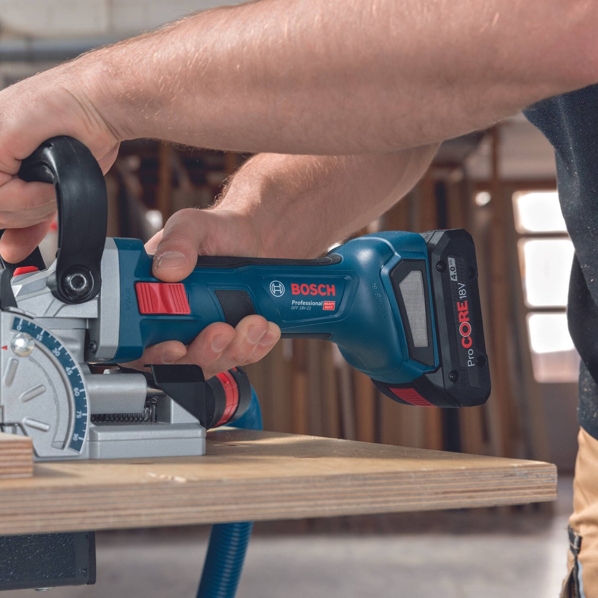 Bosch 18V Professional Cordless Biscuit Joiner GFF 18V-22 (Skin Only) 0601620100