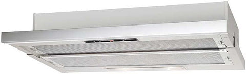Artusi 90cm Slideout Rangehood - 600m³/h, 3 Fan Speeds - Stainless Steel Facia, Halogen Lighting - ASO920X