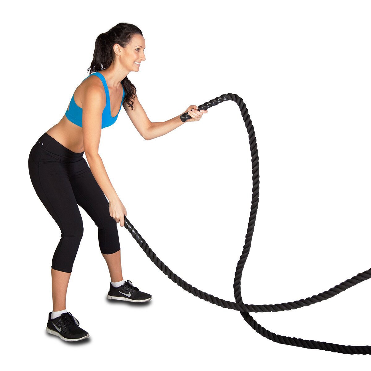 Cortex Battle Rope - 15m Long, 38mm Diameter, 13kg, High Density Nylon, Heat Shrink Grips - ROPEBATTLE3815