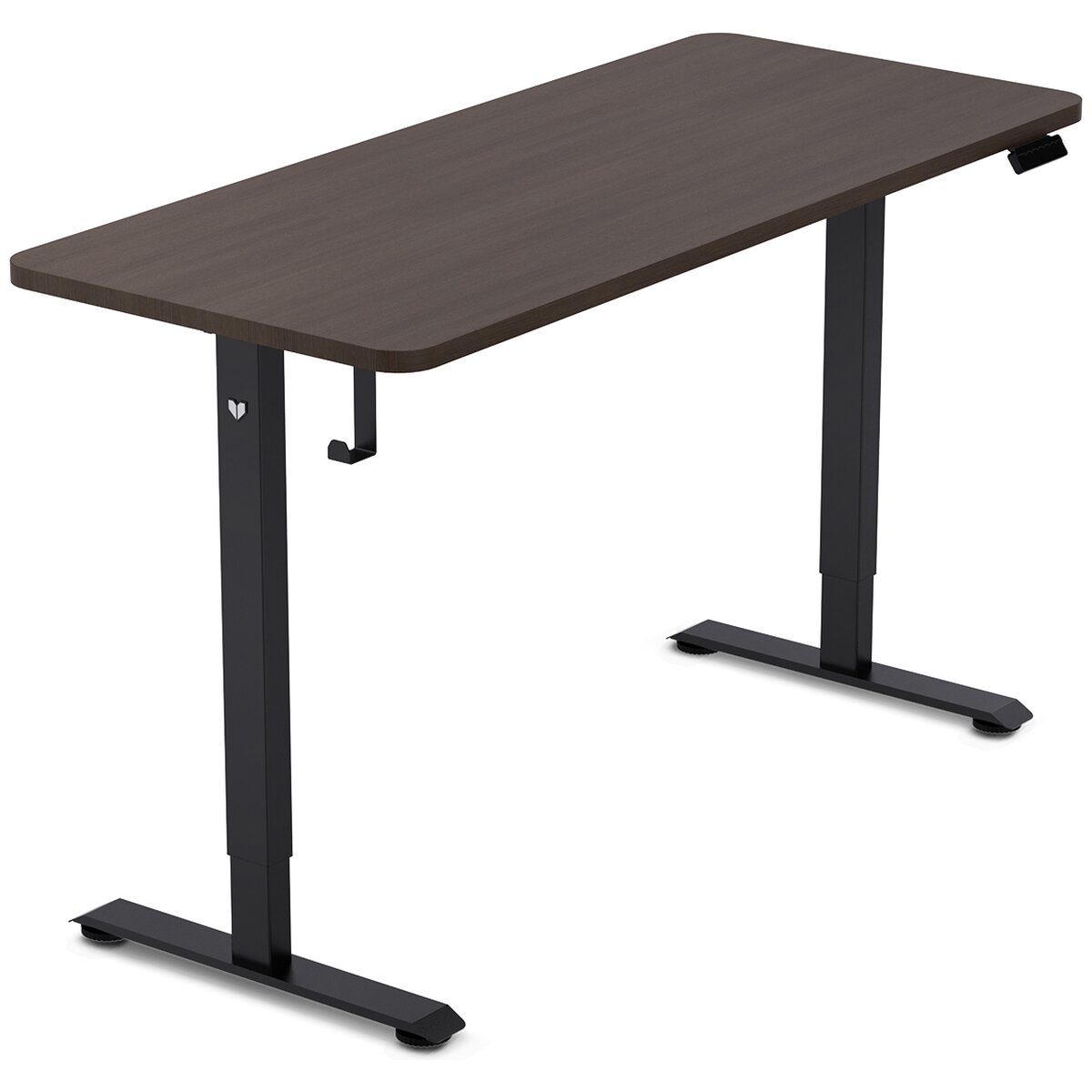 Lifespan Fitness ErgoDesk 140cm electric standing desk - walnut/black finish, memory heights - LFDK-ED140WNBK