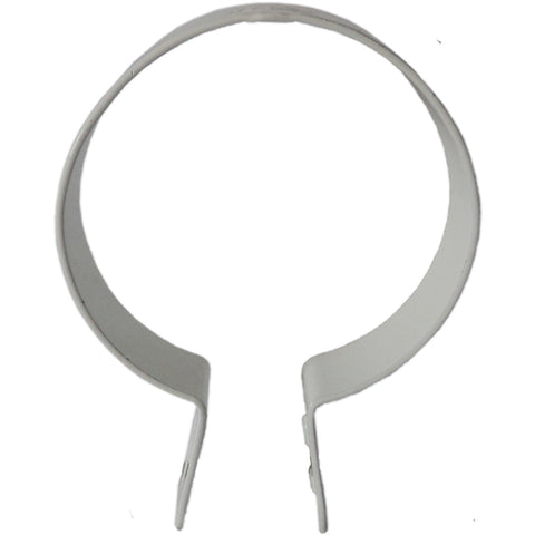 Kinetic 65mm DWV Pipe Clip Head, White Iron - 2 Pack