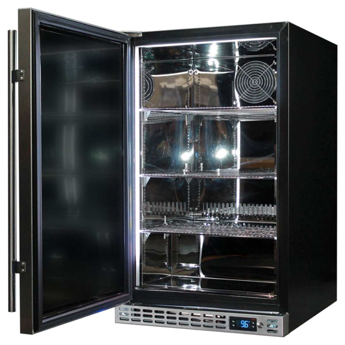 Schmick Under Bench Bar Fridge - Stainless Steel, 304 Stainless Solid Door, Lockable - SK116L-SD