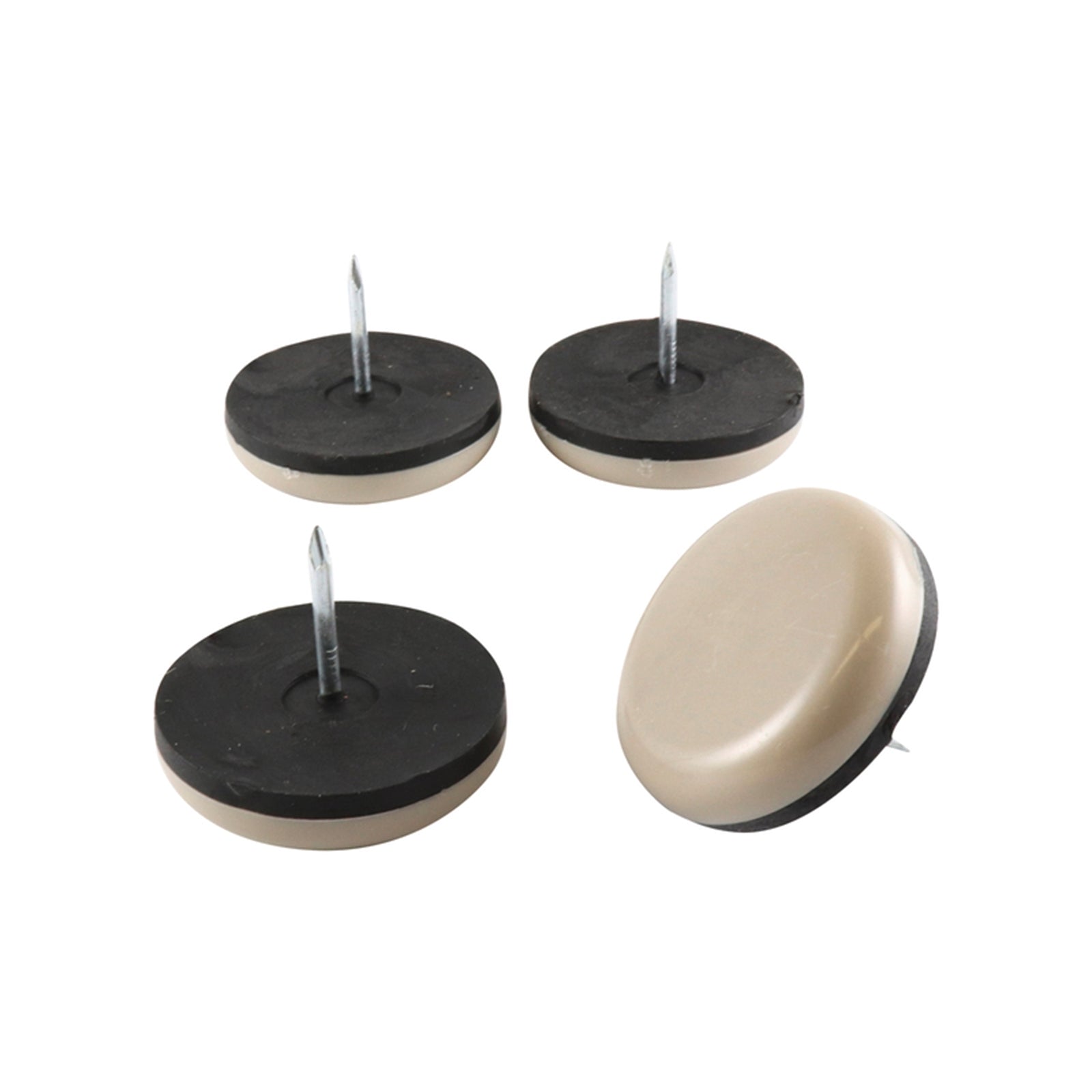 Surface Gard 32mm Grey Round Nail-On Slide Glides - 4 Pack