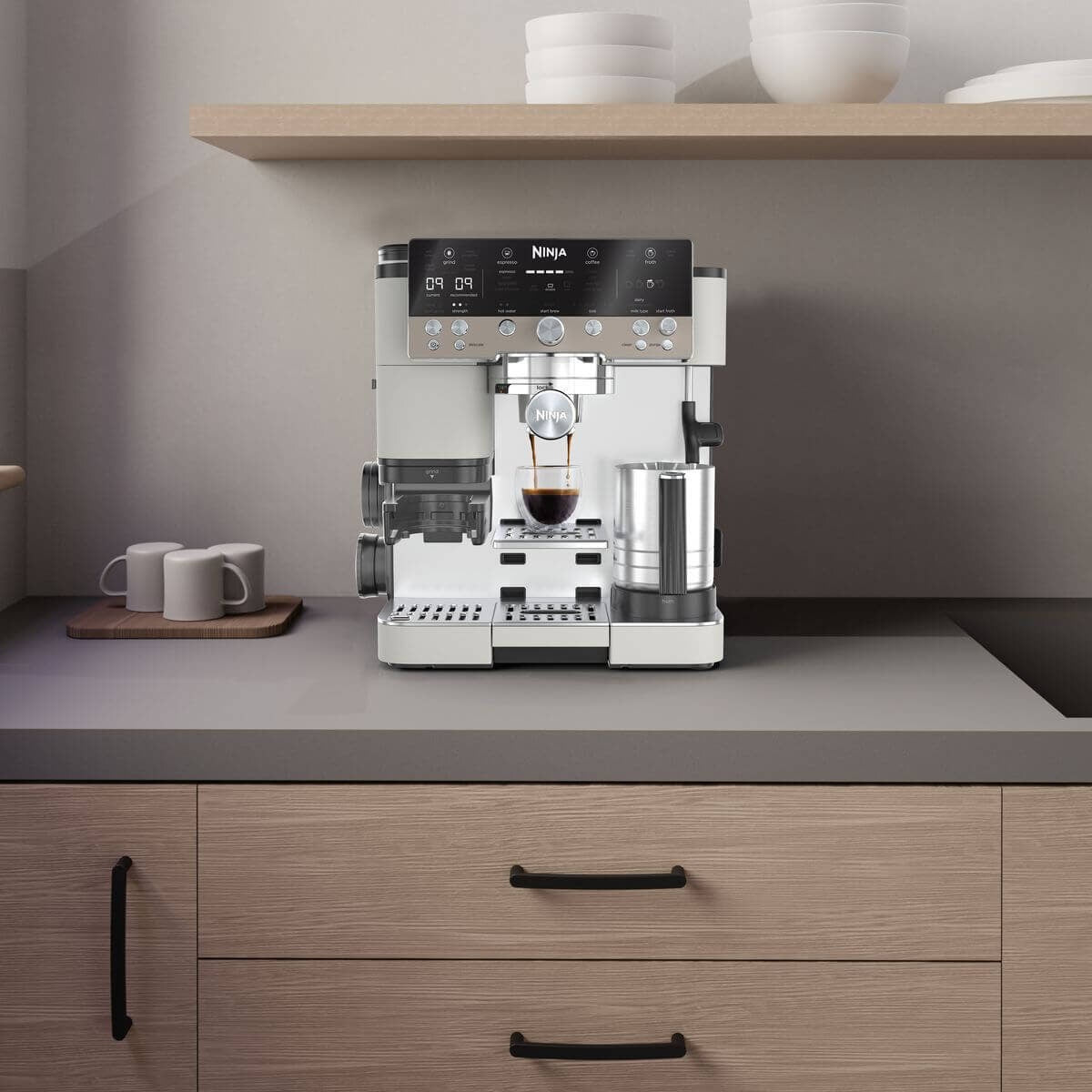 Ninja Luxe Cafe Premier Espresso Machine - Oat Milk Cream - 15+ Drink Presets - ES601WHANZ