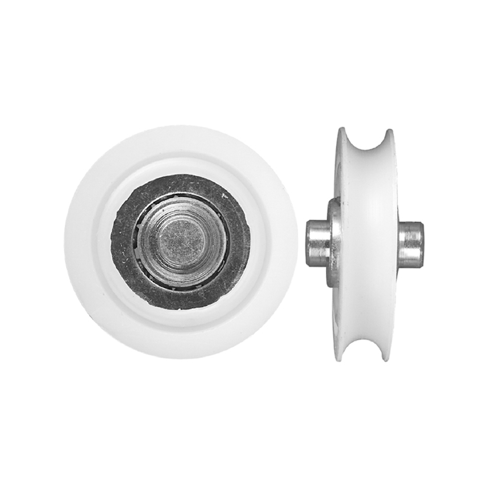 Rolltrak 32mm White Acetal Concave Roller, Patio Door