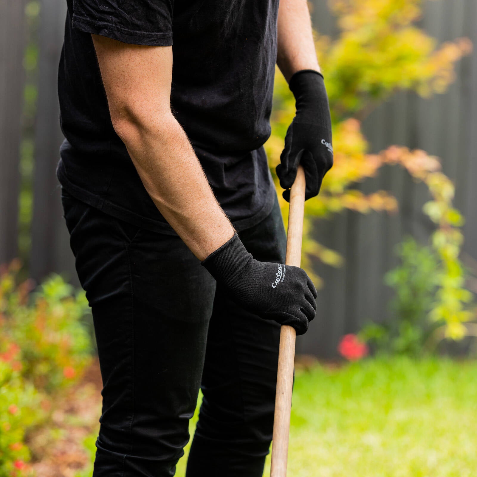Cyclone Invisigrip Tough Gardening Gloves Large, Nylon, Water Resistant