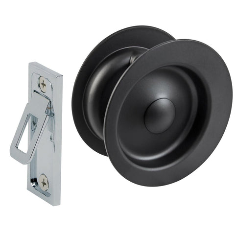 Gainsborough Circular Passage Sliding Door Set - 54mm - Matt Black - Non-Locking - SuperSaverAU - view 1
