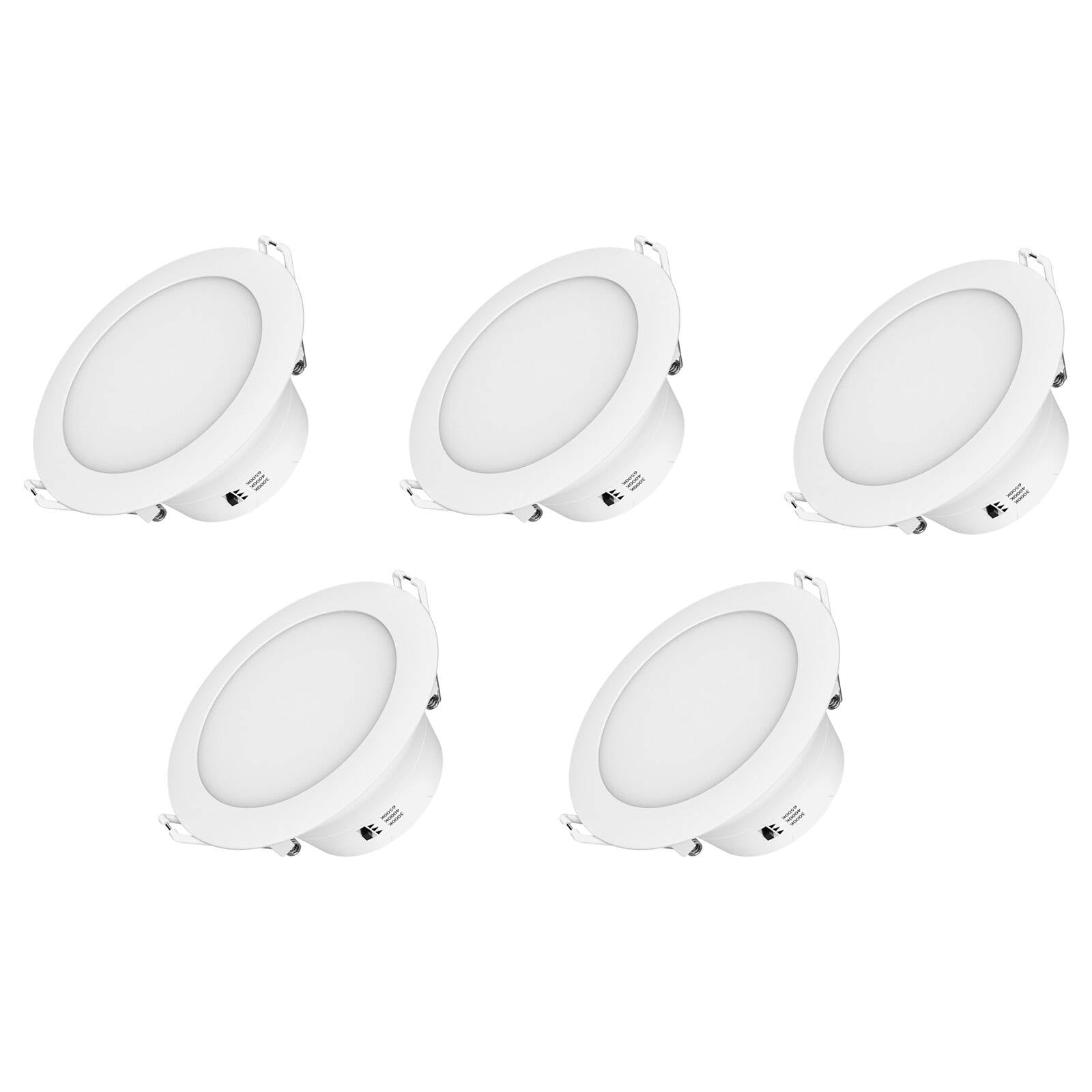 Arlec 9W Tri-Colour Dimmable LED Downlight with Plug Bases 5 Pack ALD295P5RV