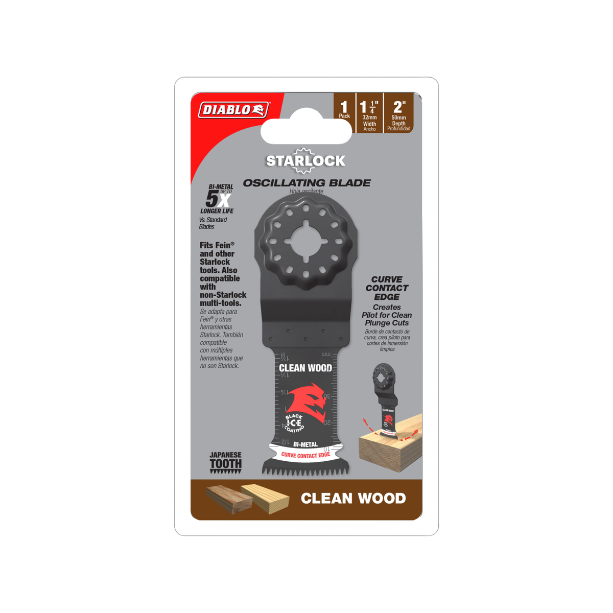 Diablo 32mm Starlock Multi Tool Blade - Clean Wood - Ultra-Hardened Edge - SuperSaverAU - view 1